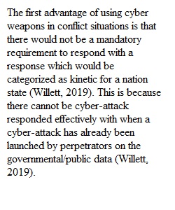 Module 7 Discussion 2 Controlling Cyber Weapons